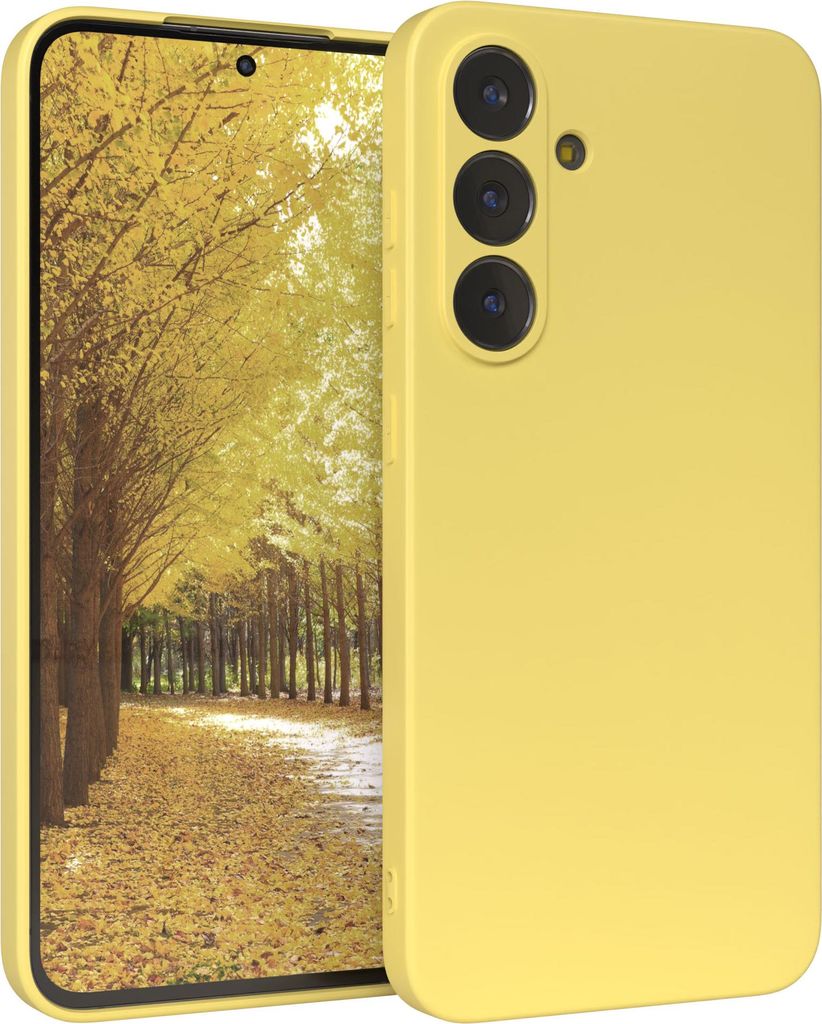 EAZY CASE - TPU Hülle für Samsung Galaxy S25 FE, TPU Case stoßfeste Handyhülle, weiches Cover mit Kameraschutz, Silikonhülle in Gelb