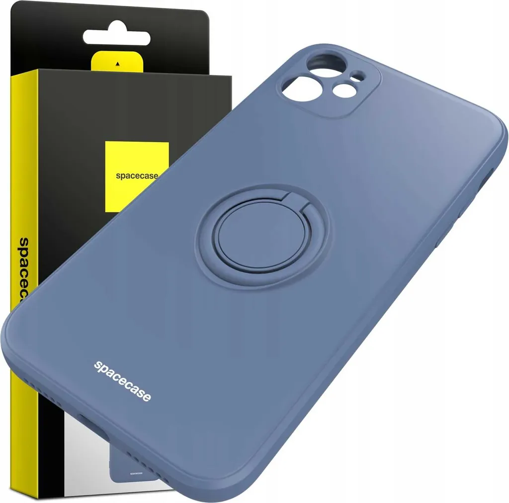 Custodia SPACECASE Blu iPhone 11: Stile Silicone e Ring Stand Chic - 8