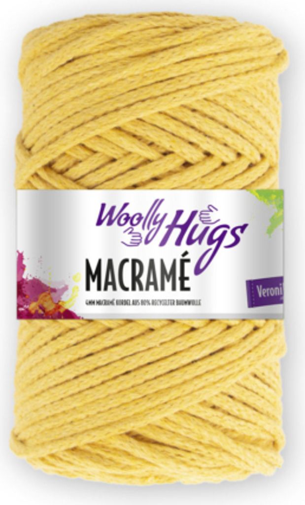 Woolly Hugs - Macrame 4mm 0022 gelb Produktbild 