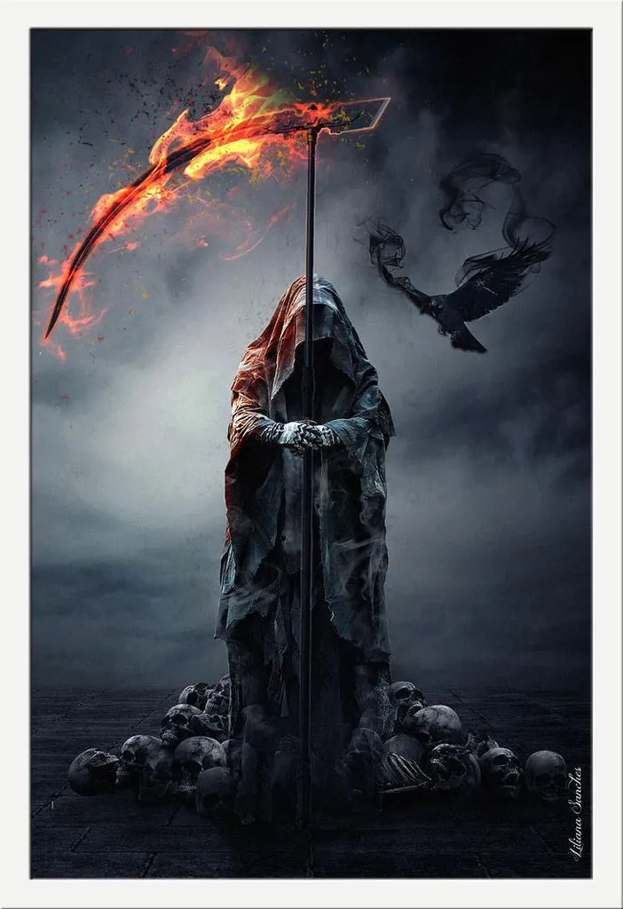 Offerta Poster Reapers Raven Liliana Sanches + Cornice Shinsuke Bianca
