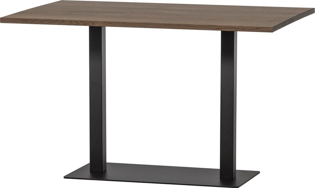 Bistro Doppelter Vierkantrohrfuss Metall Mattschwarz Produktbild 