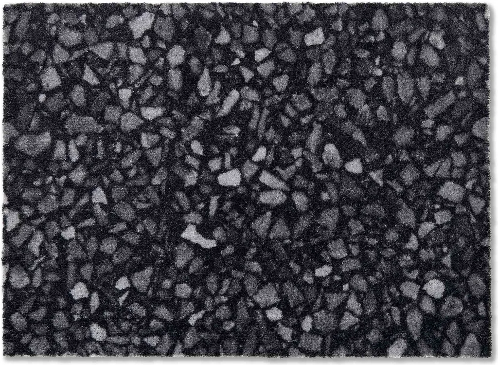 Paillasson Noir 50x70 cm ORLANDO - Tapis Absorbant et Antidérapant Entrée