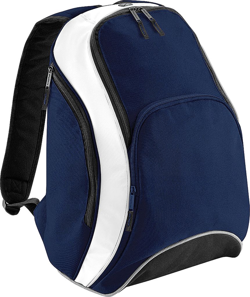 BagBase BG571 | Teamwear Backpack / Rucksasck | 32 x 45 x 23 cm - Farbe: French Navy/French Navy/White - Größe: 32 x 45 x 23 cm