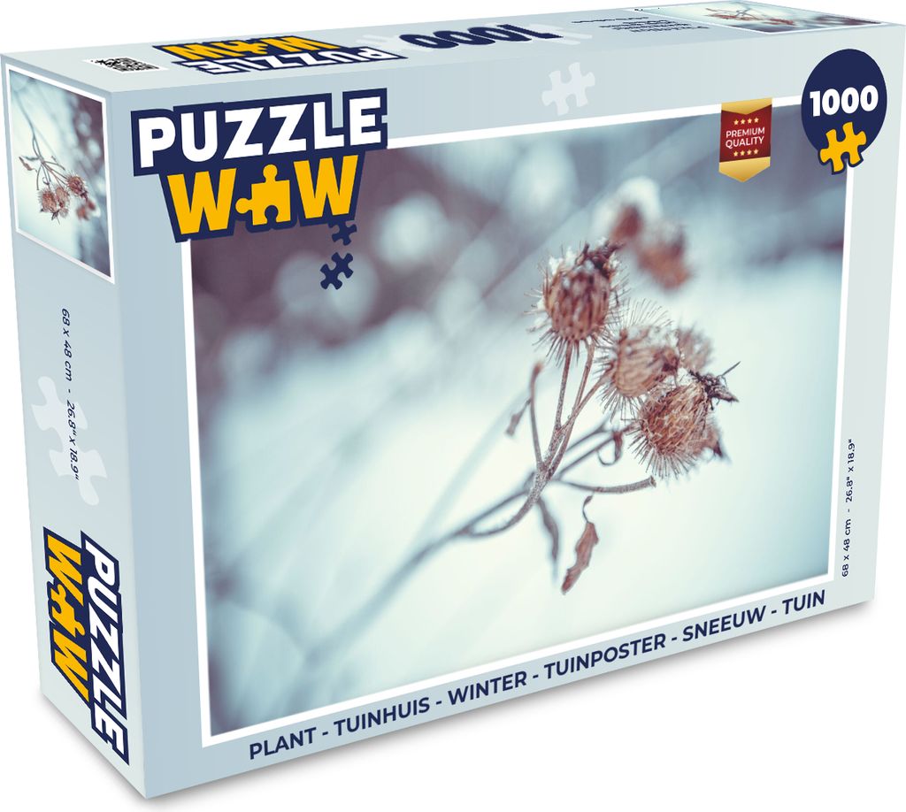 MuchoWow Puzzle 1000 Teile Pflanzen - Winter - Schnee - Natur - Erwachsene - Rätsel