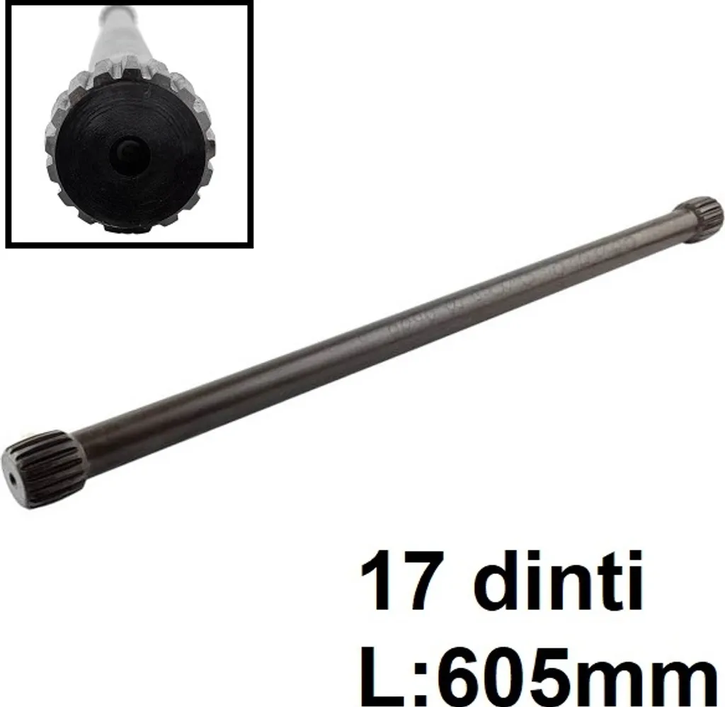 Prise de Force Renforcée 17 Dents pour Scania GRS GRSO - Longueur 605mm