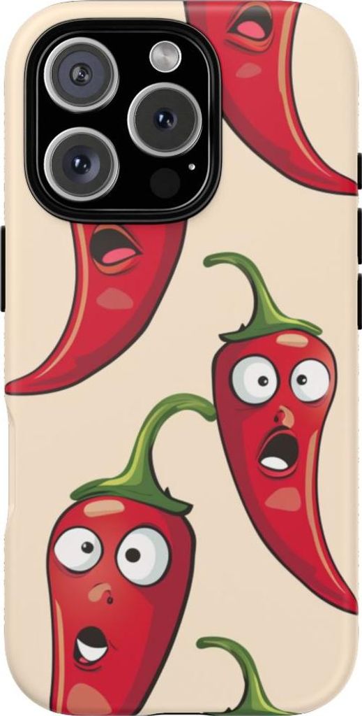 Lustiges Chili-Muster – Hülle Kompatibel mit iPhone 16 Pro