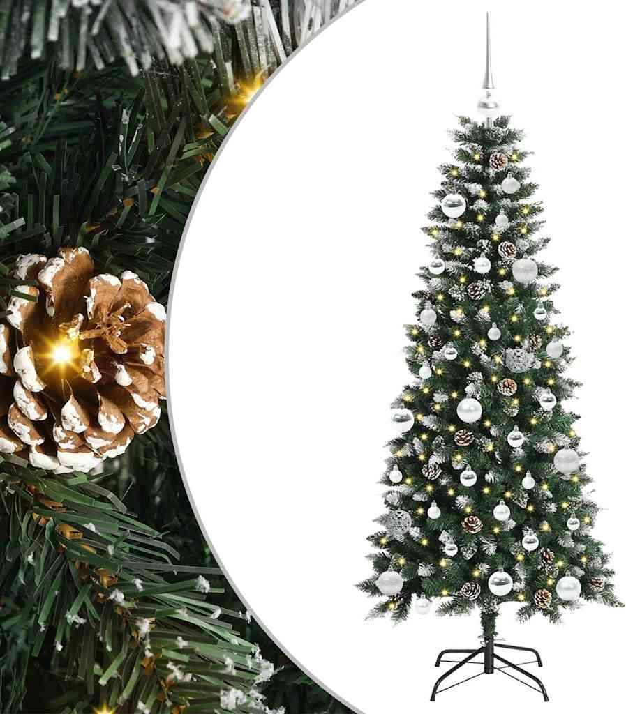 vidaXL Künstlicher Weihnachtsbaum mit 150 LEDs mit Ständer Grün 150 cm