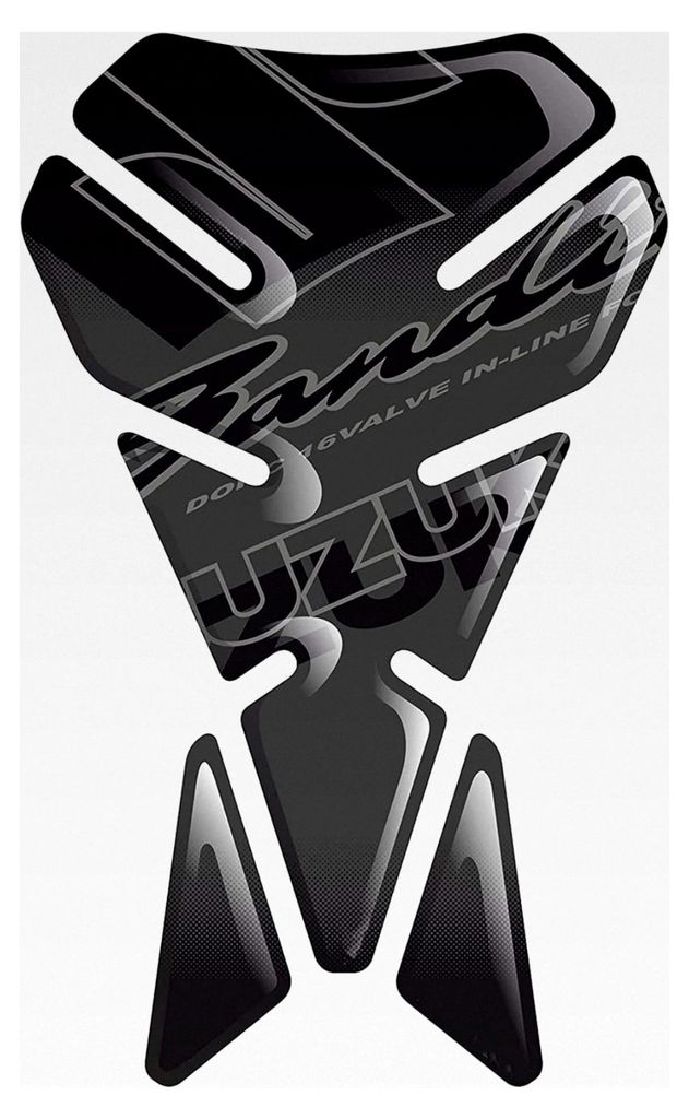 Tankpad Motorrad 3D Carbon kompatibel mit Suzuki Bandit GSF 600 650 1200 1250 ABS 21 x 13 cm