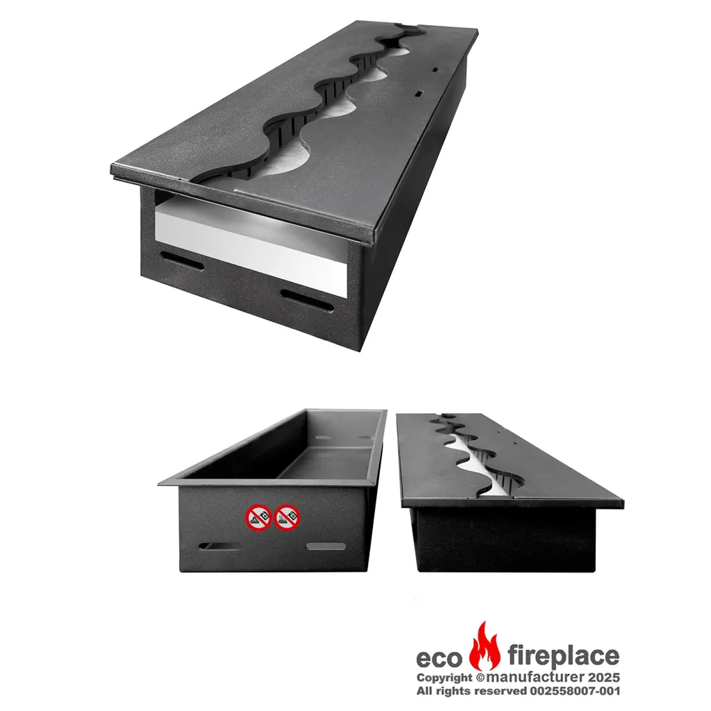 Cheminée bioéthanol encastrable 700mm VAGUE - Brûleur de table et insert - 7