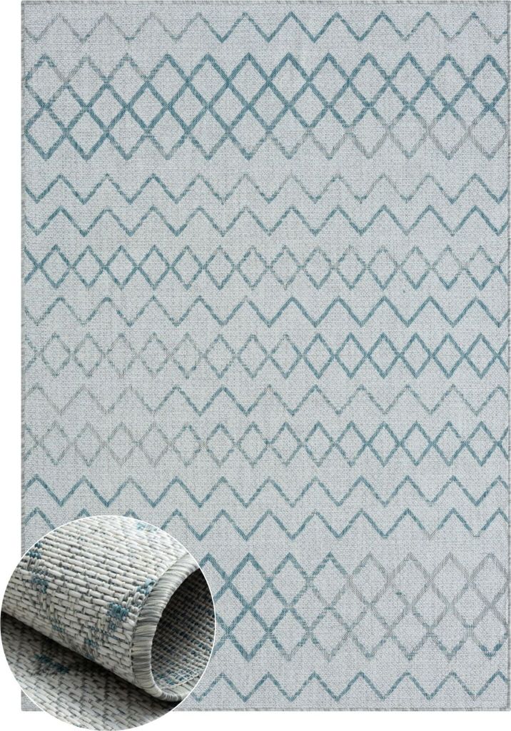 MY-RUG Outdoor-Teppich "Lumina" 300X200 cm, grau, mit verspieltem Muster, Gemütlichkeit für deinen Garten und Balkon