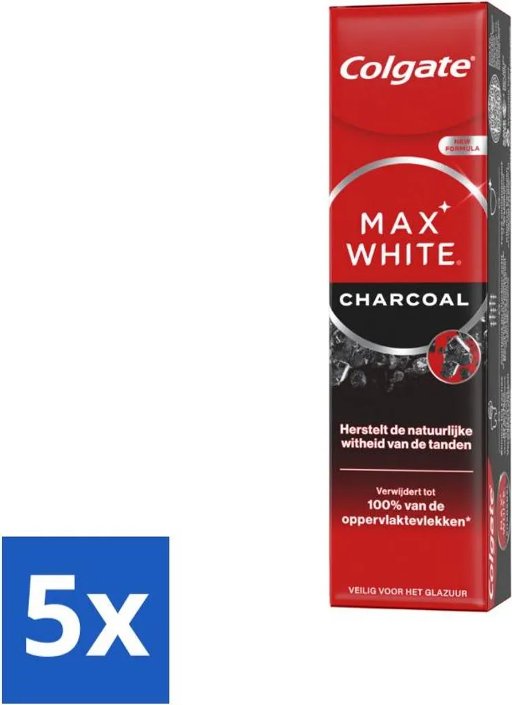 Colgate Max White Carbone 75ml Pack 5 Pezzi - Offerta Risparmio
