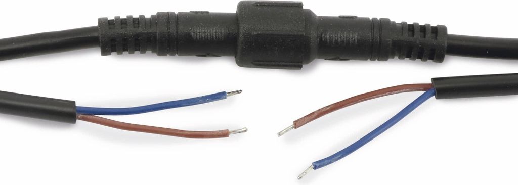 Wasserdichtes Steckverbindungsset, Stecker/Kupplung, 2 m, 2-polig