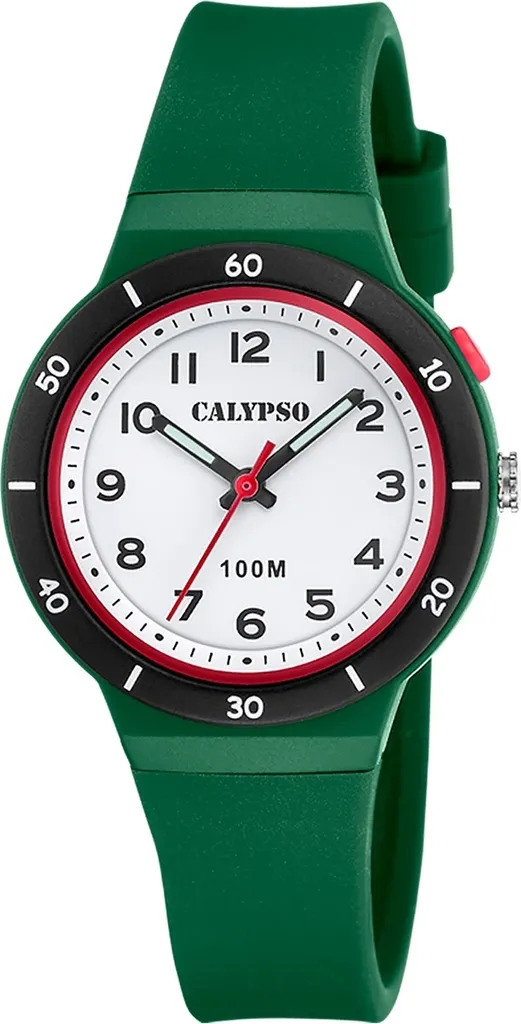 Montre enfant Calypso UK5848/4 verte en caoutchouc résistant