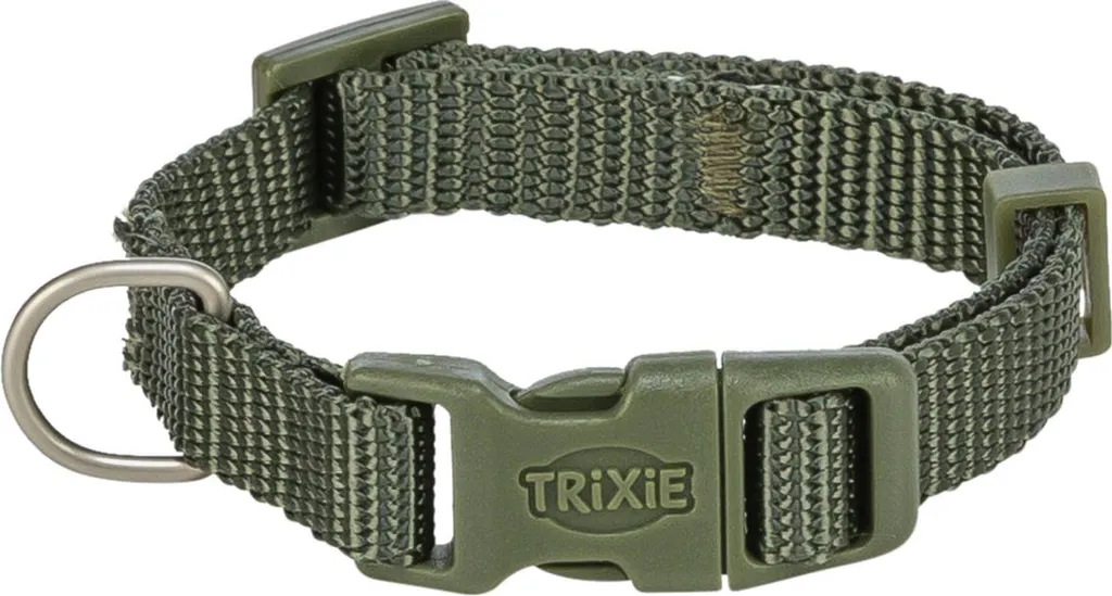 Collare Cane Nylon Verde Oliva 10mm | Serie Premium per Escursioni