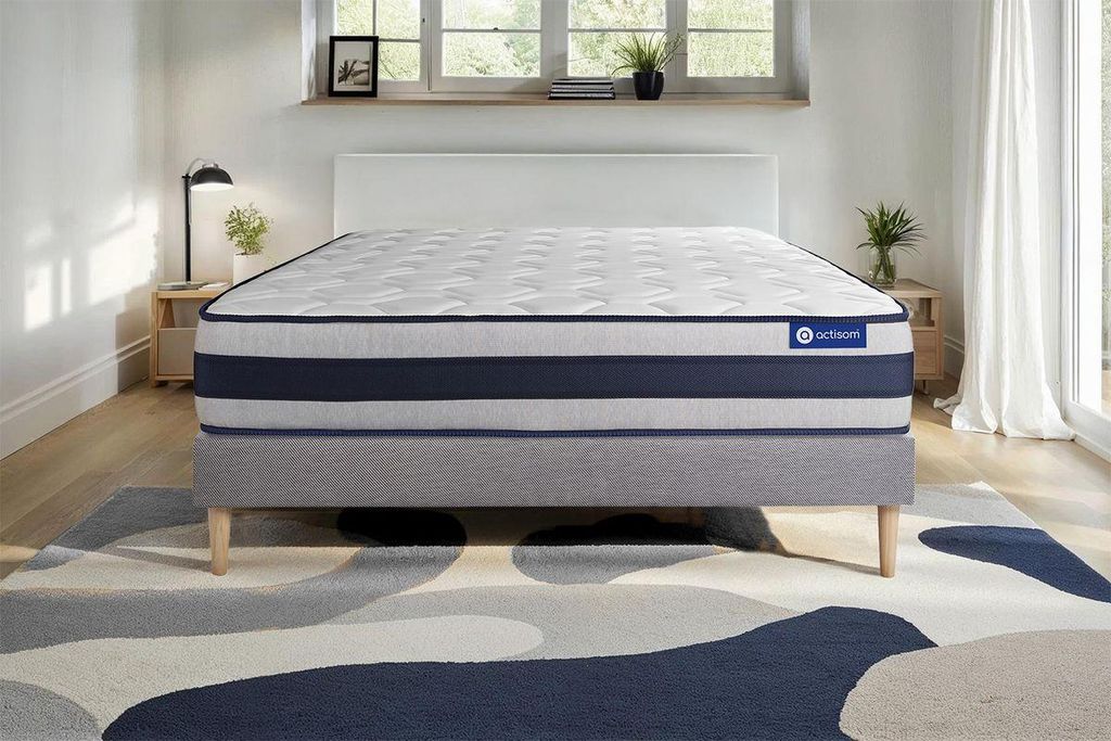 Actimemo ergo matratze 180x210cm + Bettgestell mit lattenrost - Dicke : 24cm - Memory-Schaum - H4