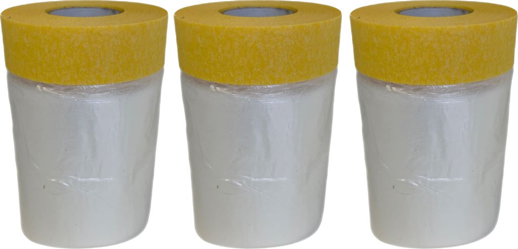 3x Abdeckfolie Malerkrepp Klebeband Abdeckband Masker Tape 550mm/33m Malerplane