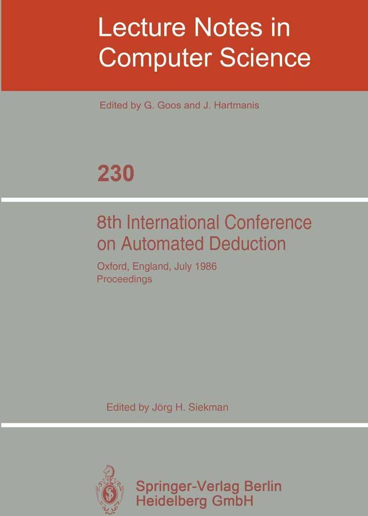 8th International Conference on Automated Deduction