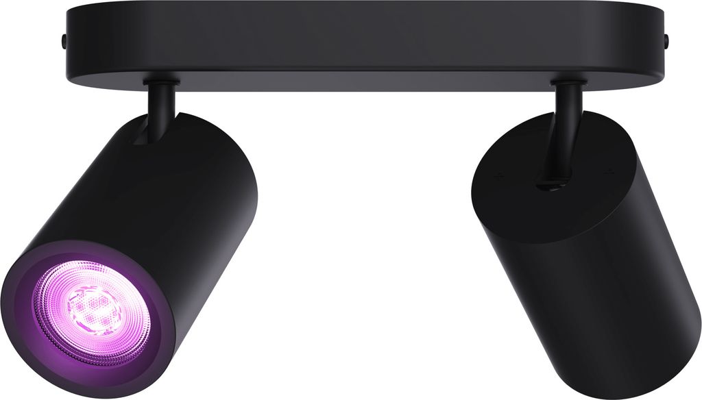 Calex Smart LED Deckenstrahler, 2-flammig oval, schwenkbar, RGB-Farben & kalt- bis warmweiß Licht, dimmbar, WLAN App- & Sprachsteuerung, Weiß