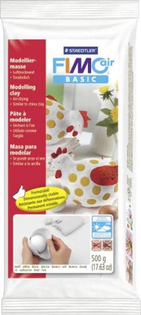 FIMO, Modelliermasse, Knete air basic weiss 500g Produktbild 