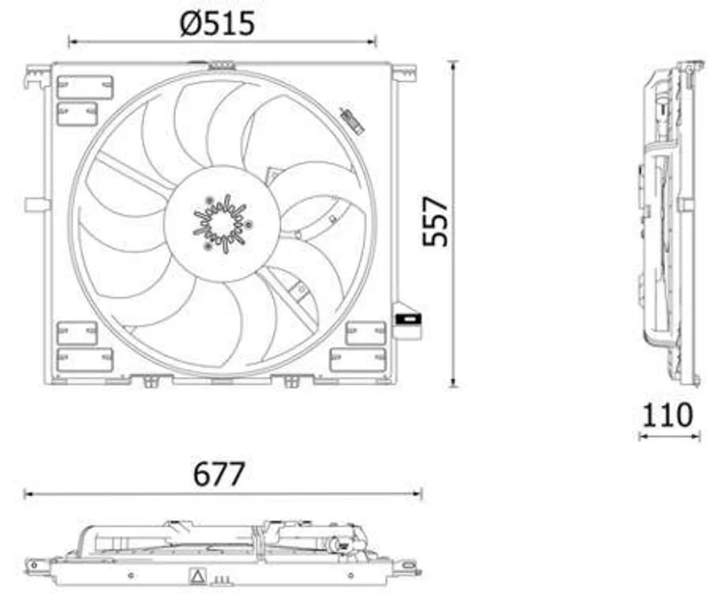 Ventilateur radiateur 515mm MAHLE CFF 633 000P haute performance Giulia