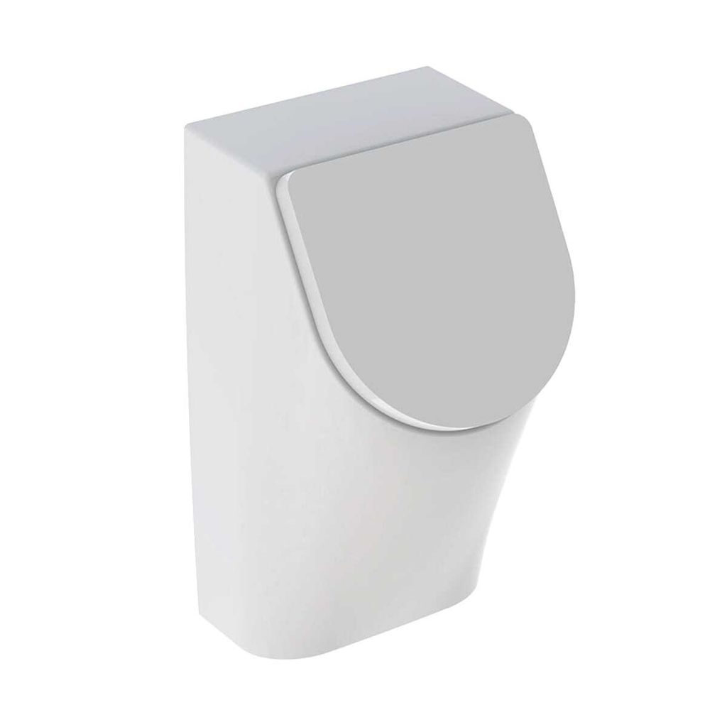 Geberit Absaug-Urinal Renova Plan mit Deckel Zulauf und Produktbild 