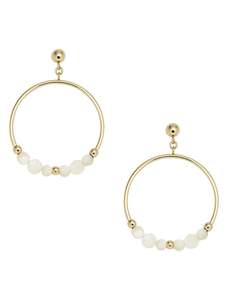 Fossil Ohrringe Vintage Sommer für Damen aus Edelstahl, gold