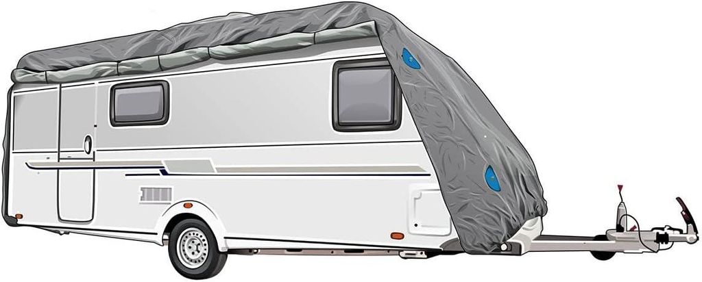 Hochwertige Caravanabdeckung - Schutzhülle für Caravans - Schutz gegen Staub und Feuchtigkeit - Mehrere Größen Verfügbar