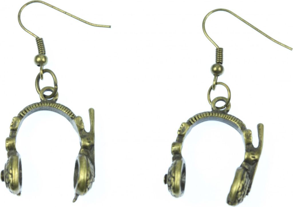 Kopfhörer Ohrringe Miniblings Hänger Headphones DJ Musik Band Speaker bronze