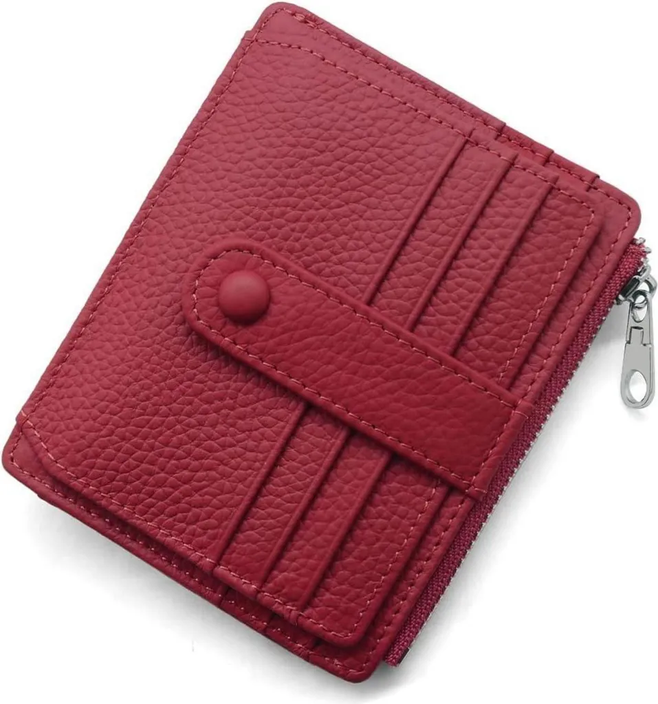 REETEE Portefeuille en cuir véritable avec protection RFID coloris Wine