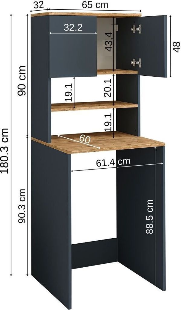 Roomart, Badezimmer Waschmaschinenschrank Atlantic,  Produktbild 7