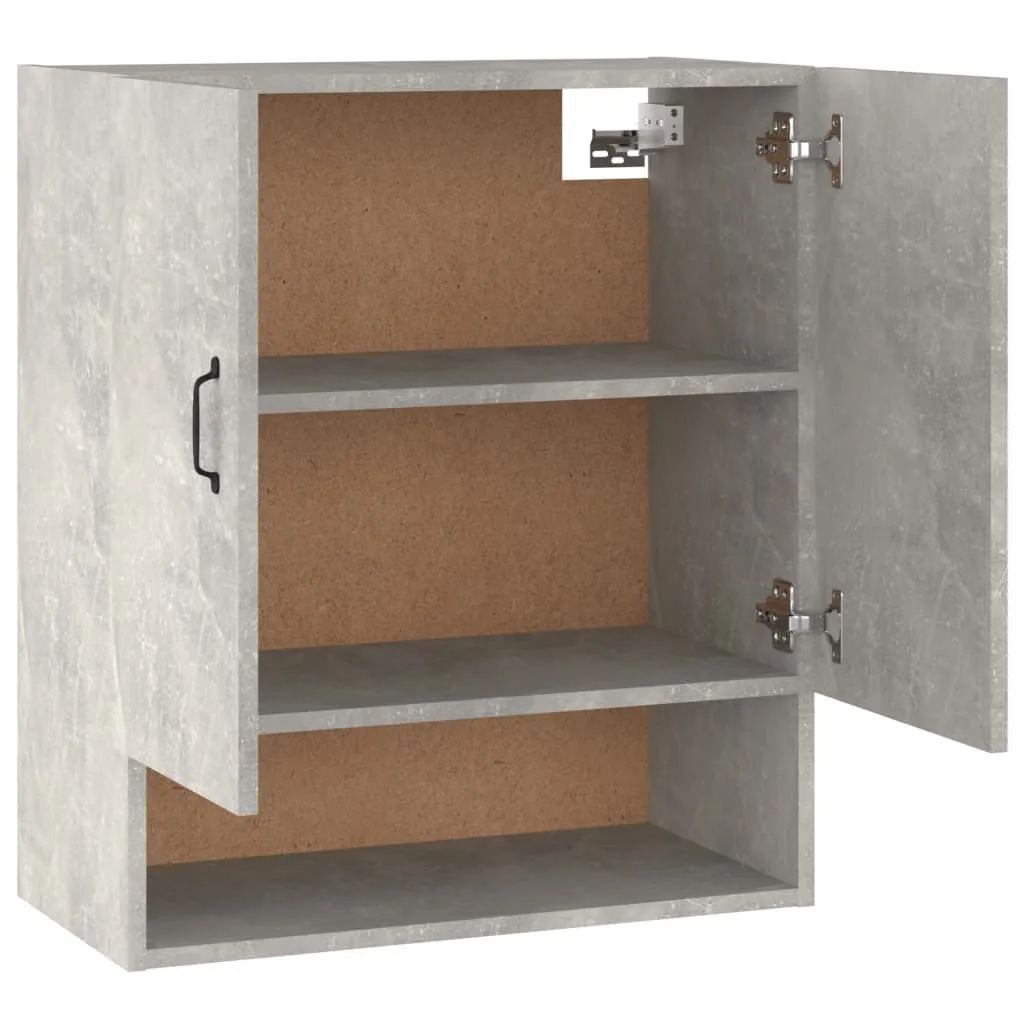 VidaXL Armadietto Muro In Legno Multistrato – Grigio Cemento 60x31x60 Cm - 4