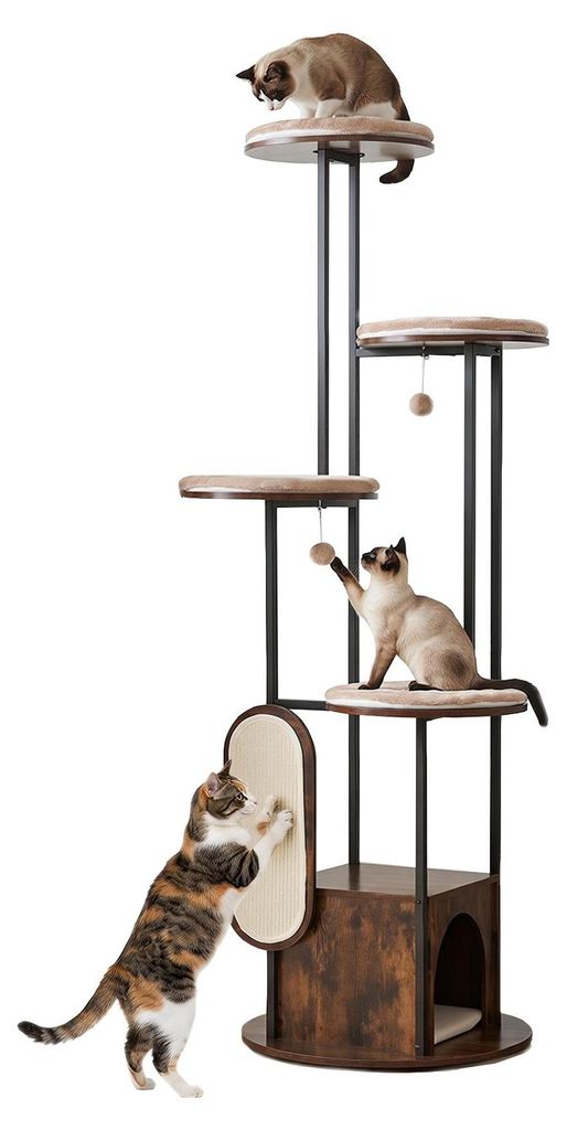 KOMFOTTEU, albero per gatti di 183 cm, tiragraffi per gatti Immagine del prodotto 
