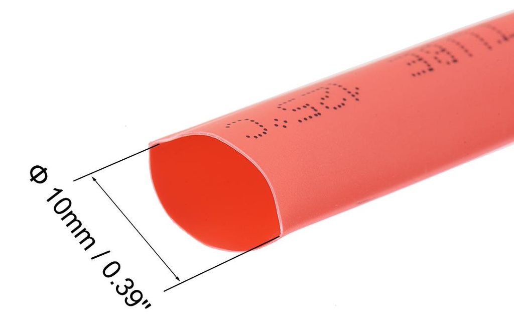 Wasserdicht Schrumpfschlauch 10mm Durchm 17mm Flache Breite Schrumpfverh?ltnis 2:1 Kabelschutzschlauch for Elektrische Isolierung Schlauch 3.0m L?n...