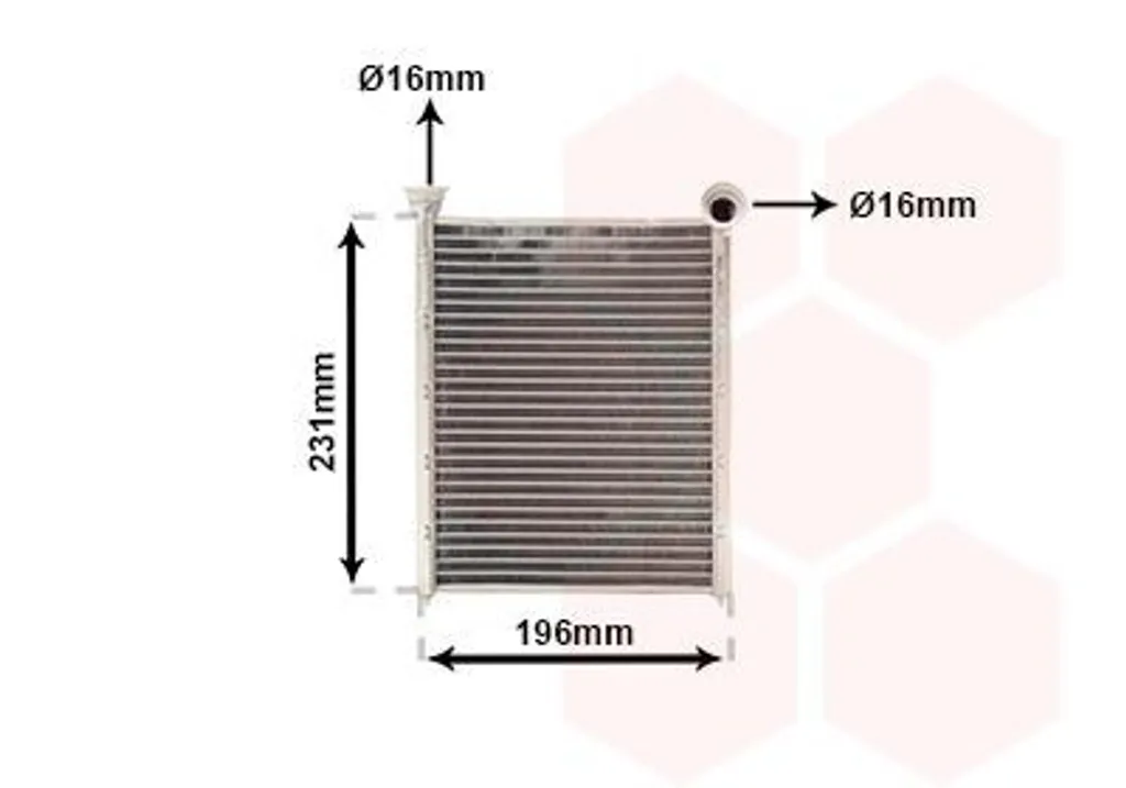 Solution Fuite Chauffage : Radiateur VAN WEZEL 09016703 pour C4 II