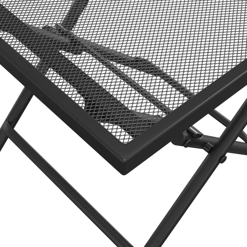 Table d'appoint pliable anthracite en acier : la solution pour petits balcons - 7