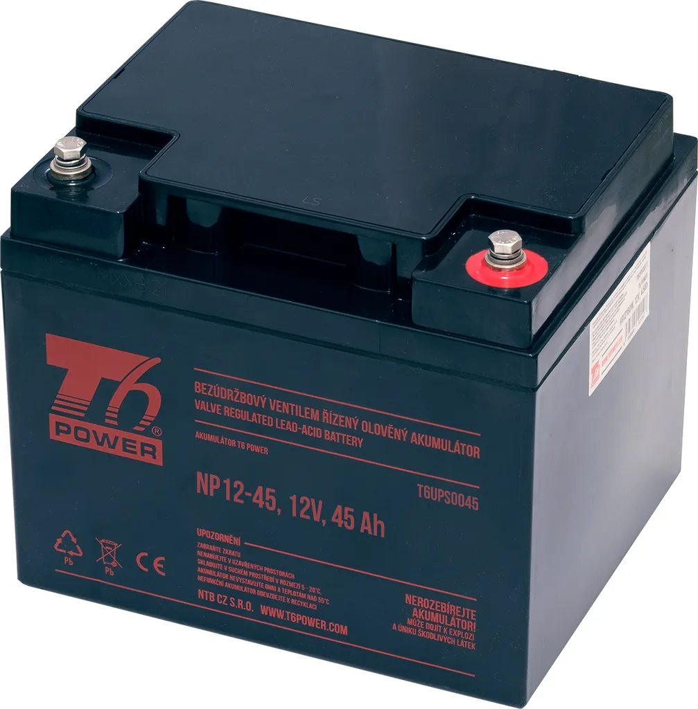 Évitez les Coupures avec la Batterie 12V 45Ah T6 Power NP12-45 Fiable