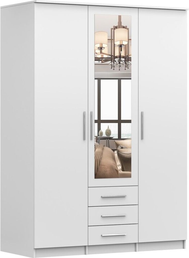 Drehtürenschrank Kleiderschrank Schrank  mit einem Spiegel Produktbild 9