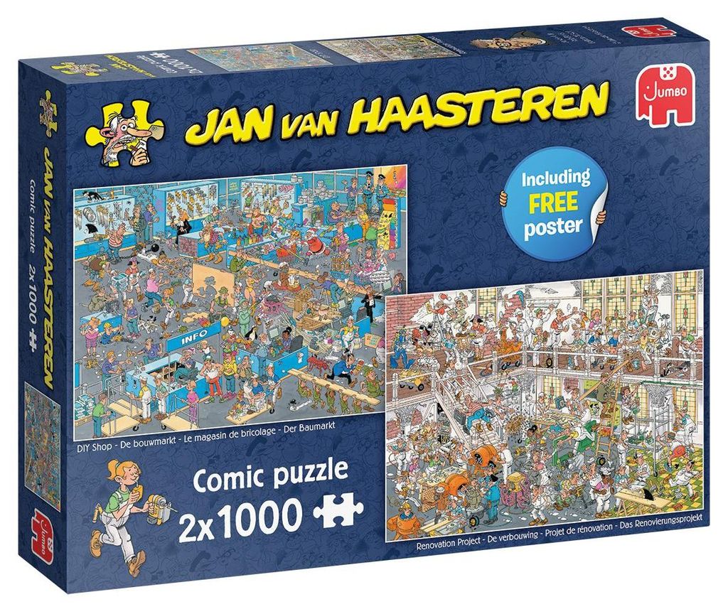 Jumbo Puzzle Jan van Haasteren 2x1000 Teile Die Renovierung Baumarkt