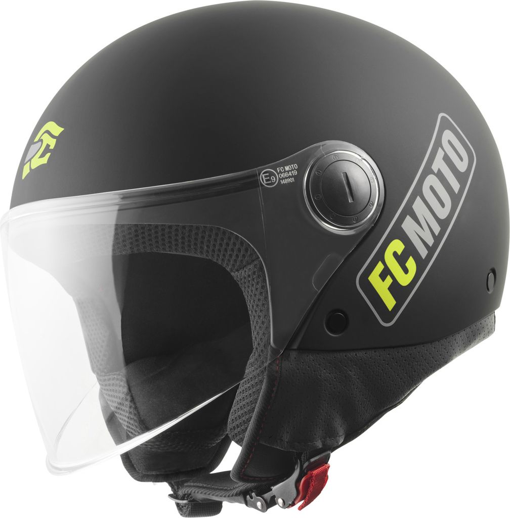 FC-Moto Square-RS Jethelm, schwarz matt/gelb, M