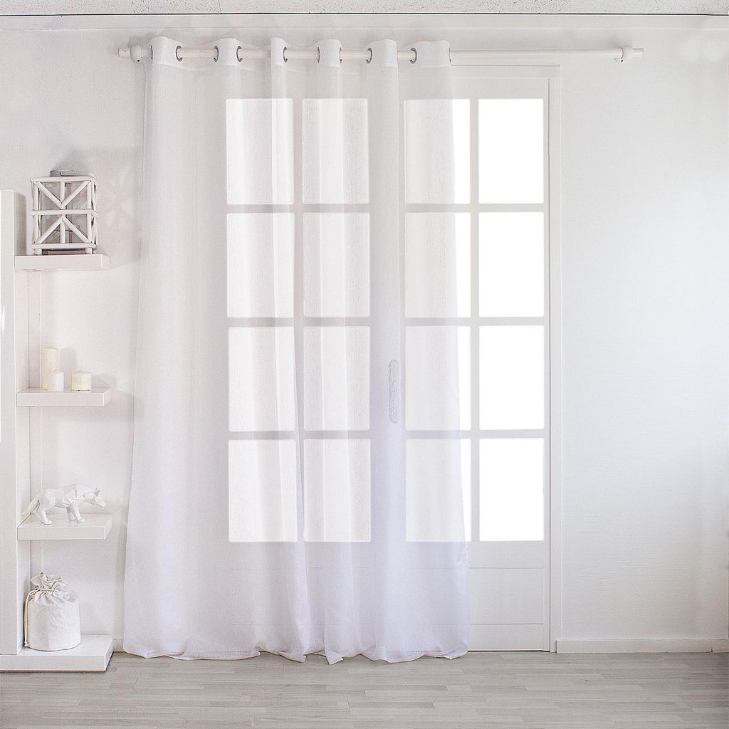 Unifarbene Vorhänge mit Ösen große Breite