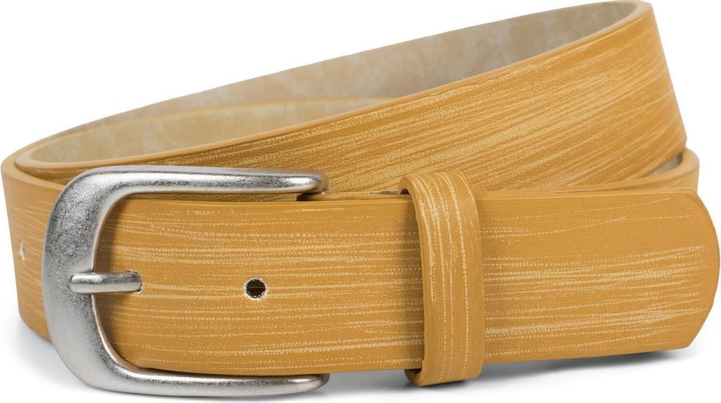 styleBREAKER Gürtel Unifarben mit Oberfläche in Pinselstrich Optik, Vintage Design, Used Look, kürzbar, Uni 03010098