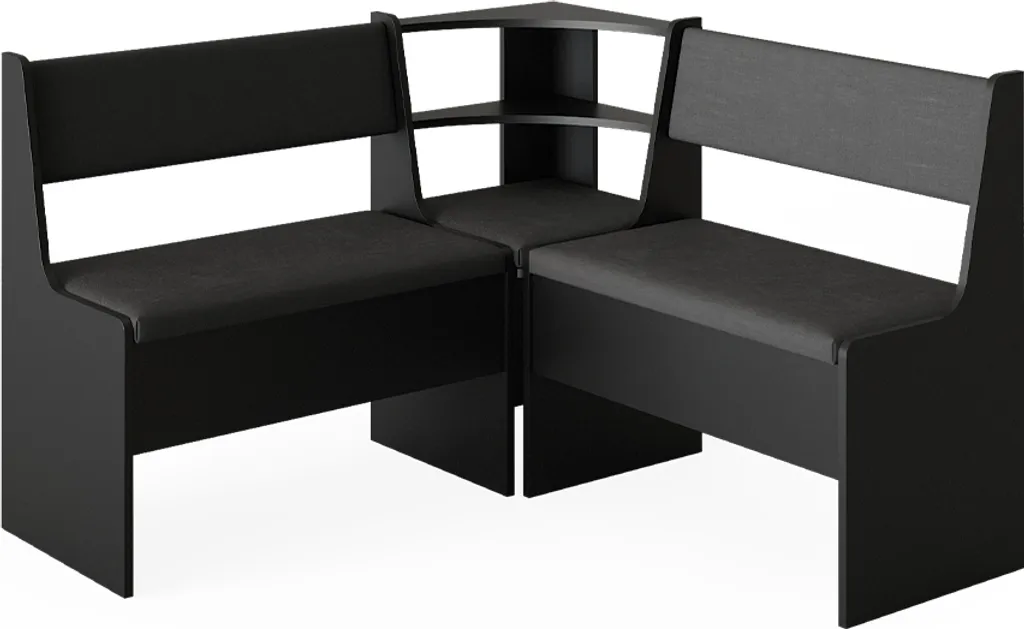 Banc d'angle Vicco Roman Noir 120x120cm - Modèle 40259 pour Cuisine