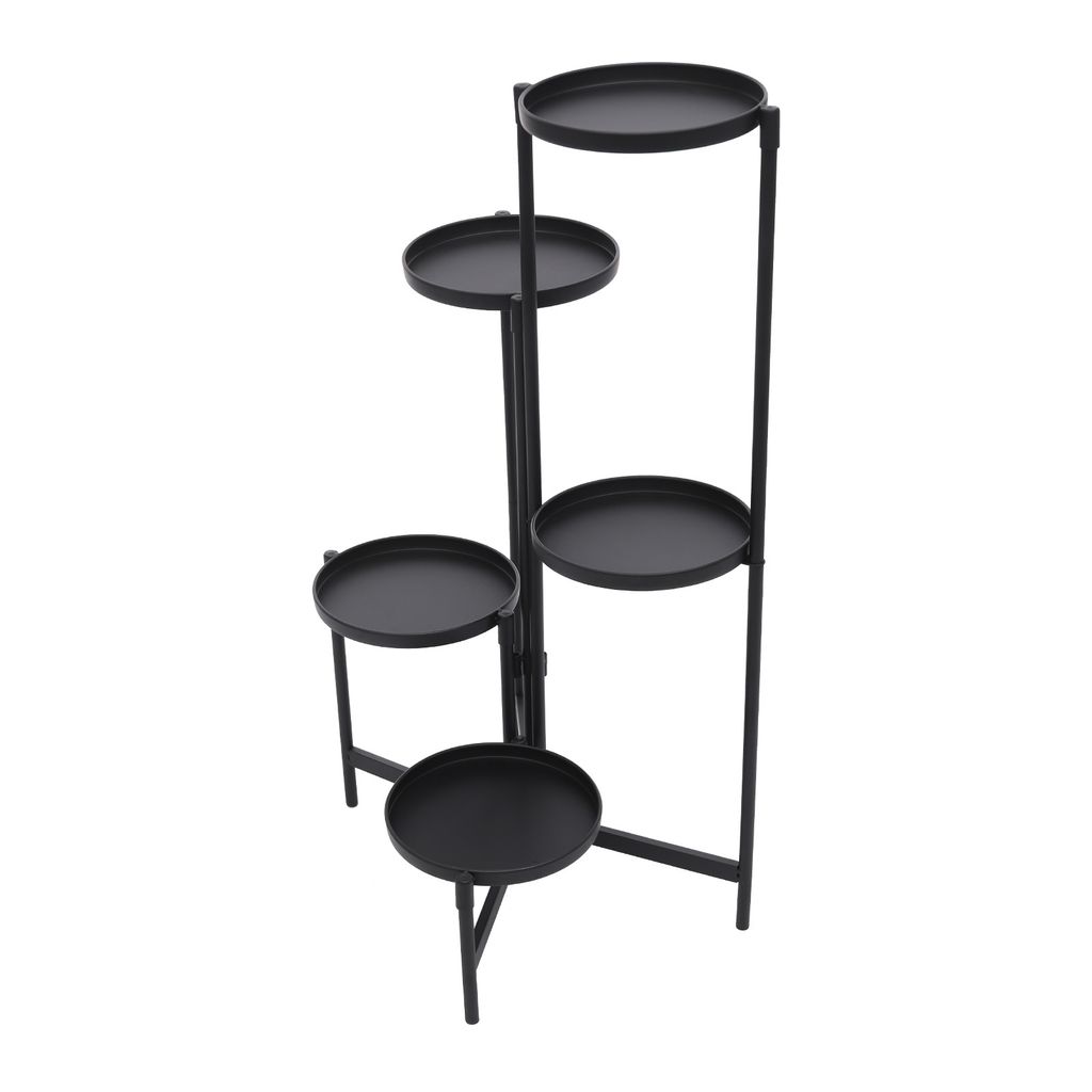 Pflanzenregal Schwarz 5 Etagen Pflanzenständerhalter Pflanzenständer