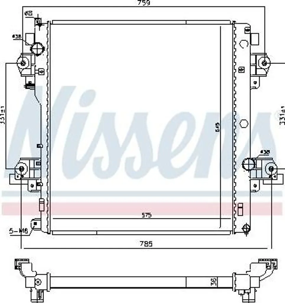 Évitez la Surchauffe : Radiateur Nissens 646917 pour Land Cruiser 3.0 D