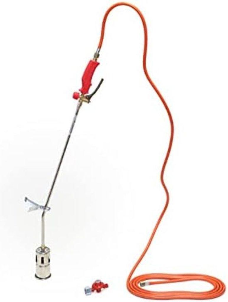 Gas-Onkruidbrander silber 0,01kg mit 5m Propangas-Schlauch