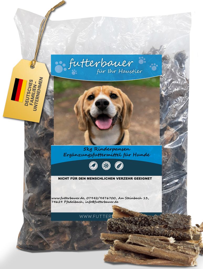 Futterbauer Rinderpansen 5 kg, Natürlicher Kausnack für Produktbild