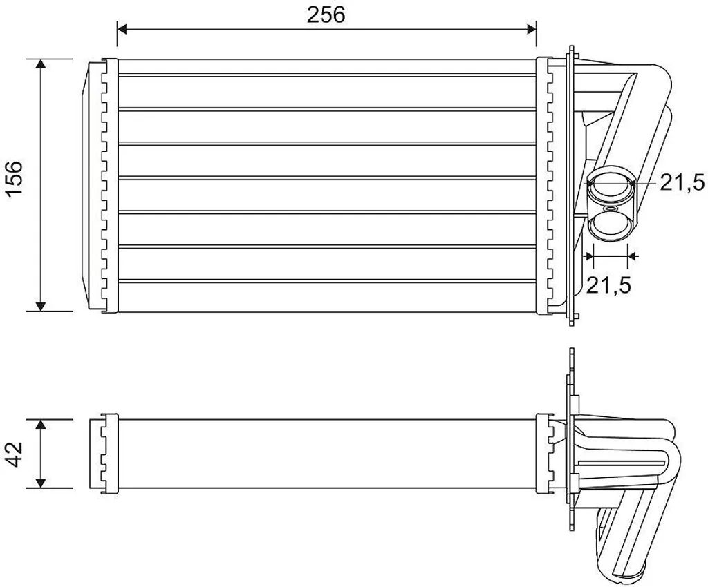 Échangeur de chaleur en aluminium Valeo pour Laguna 1 robuste