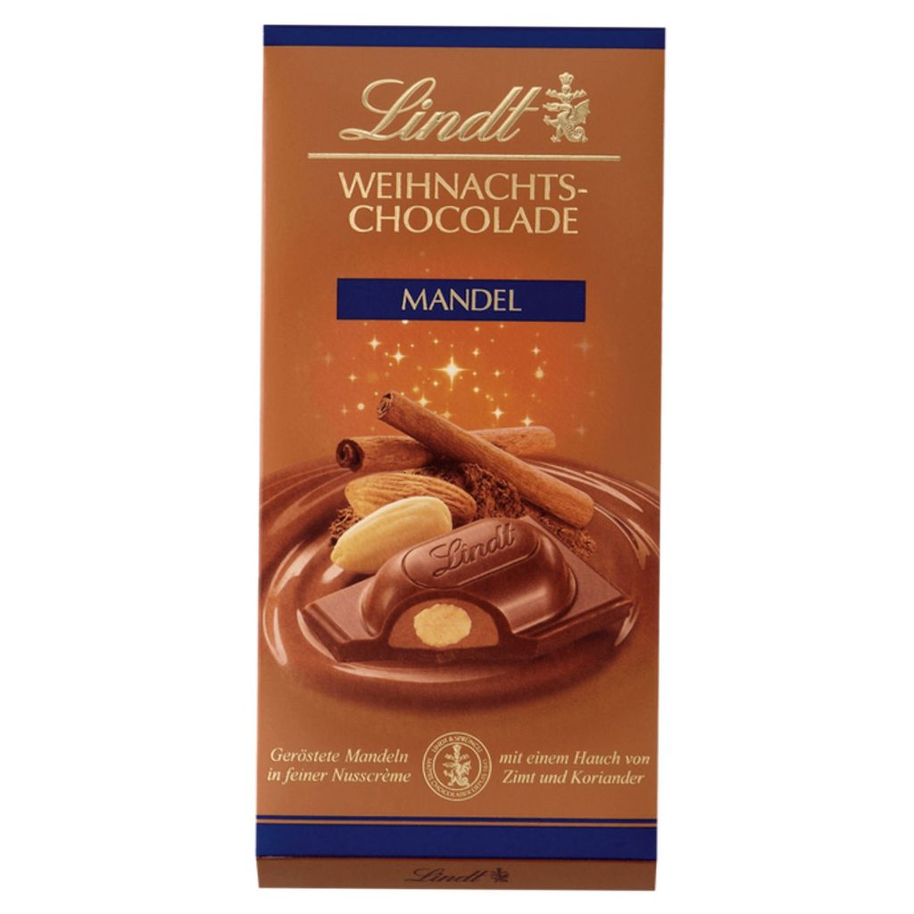 Lindt Christmas Chocolate Almond prażone migdały w kremie Zdjęcie produktu 