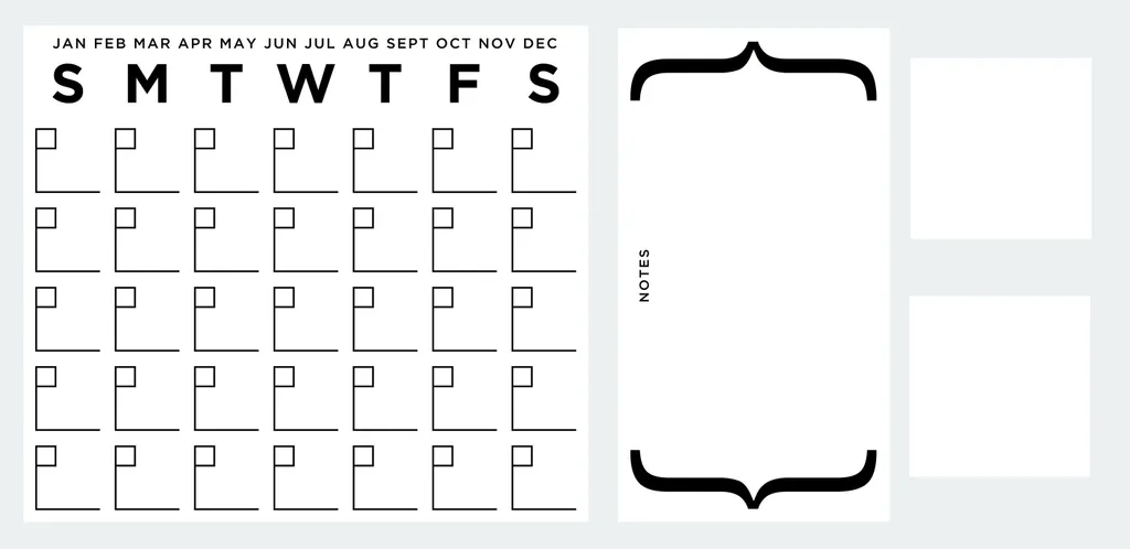 Planning Mural Effaçable à Sec Autocollant - Calendrier Blanc Réutilisable - 3