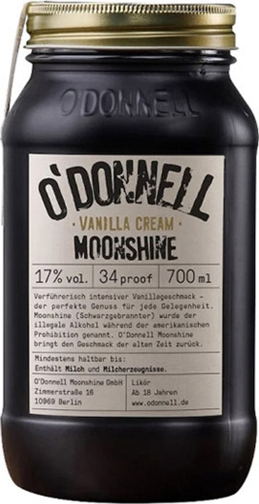 O'Donnell Vanilla Cream Moonshine Likör, 17% Vol. 0,7 l Produktbild 